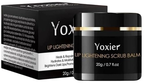 Lip Scrub For Dry Lips, Lighten Dark Lips For Smoking Men Women Smoker, Exfoliator Lip Blam, Lip Moisturizer for Dry Lips and Chapped Lips, Lip Softening & Hydration