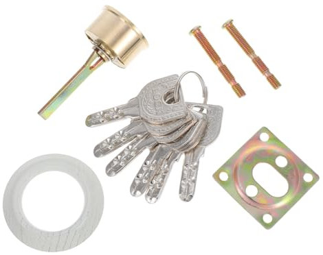 Homoyoyo 1 Satz Gewerbliche Türschlösser Mit Kupferzylinder Kombinations Brandschutz Türschlösser Für Vordertüren Seitentüren Truhentüren Riegelschlösser Für Außentüren Riegelnocken