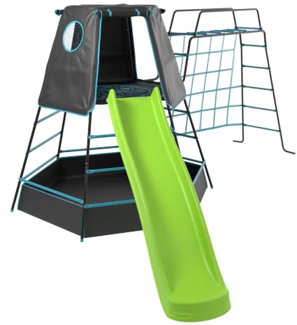 TP Toys Explorer Metal Climbing Frame with Monkey Bridge and Ripple Slide