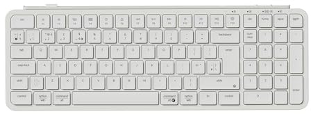 Keychron B2 Pro Quiet Key Ultra-Slim Wireless Keyboard, ZMK Programmable 96% ISO-UK Layout Bluetooth/2.4 GHz/Wired with Ultra-Long Battery Life Low Profile for Mac Win Linux System - Ivory White