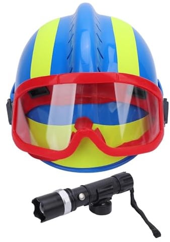Rettungshelm, Schutzhelm mit leicht geschlitzter, belüfteter PC-Schale, verstellbares Design für Notfälle, Brandsuche, Bauarbeiter, Bergbau, Bohrinselarbeiter, 300 x 230 mm (Blau)