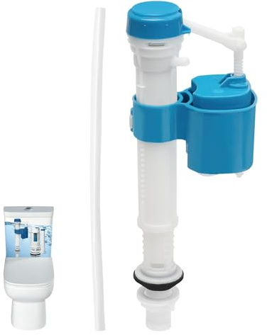 1 Piece Cistern Flush Replacement Toilet Fill Valve, Toilet Flush System Replacement Kit with Adjustable Height, Dual Flush Toilet System Replacement for Bathroom Maintenance and Water Control
