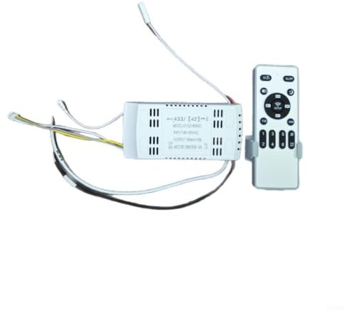 Mando a distancia para ventilador de techo con luz, controlador DC 110 V 24 V, 433 MHz, 6 niveles de velocidad, regulable, ventiladores de 42 pulgadas (juego)