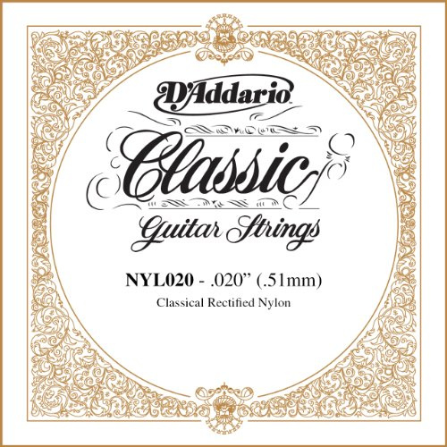 D'Addario .020 Rectified Nylon Single String for Classical Guitar