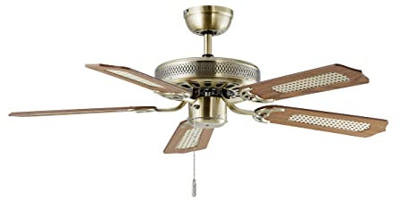 Deko Paloma BC 847 Deckenventilator mit Holzflügeln, 132 cm, Eichestruktur