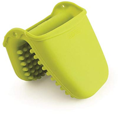 Dexas Mini Silicone Oven Mitt with Raised Nibs, Green