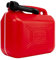 Motorkit Bidón/Garrafa de Plástico para Gasolina/Diesel, Con franja de medición de fácil lectura, Incluye embudo, 10 L homologado