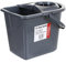 Marko Homewares 15L Plastic Mop Bucket Large Grey Home Cleaner Floor Cleaning Wet with Wringer