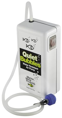 Marine Metal B-14 Quiet Bubbles Live Bait Aerator, Quiet Water Resistant Air Pump, Portable,Beige