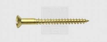 SWG Holzbauschraube Linsenkopf Messing-Blank DIN 95 3,5 X 30 10 Stück