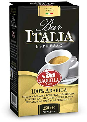 Saquella Bar Italia Espresso 100% Arabica, 250g