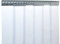 PVC Streifenvorhang Lamellen 2x200mm, Höhe 2,50m x Breite 1,20m, fertig vormontiert, Industrievorhang, Stallvorhang, PVC Lamellenvorhang, Edelstahl