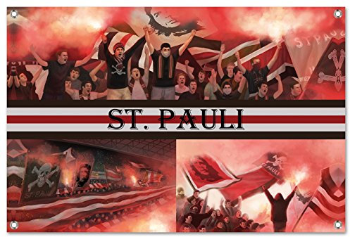 Ultras St. Pauli Collage Bild auf PVC Plane/PVC Banner inkl Ösen, Maße: 60x40 cm