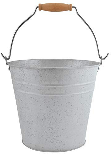Esschert Design Altzink Eimer 5 Liter, 26,4x22,4x21,7 cm