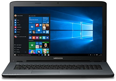 'Medion Akoya p7641 (MD 99856) 43,9 cm 17,3 Pouces Ordinateur Portable, Intel Core i7–6500u, 2,5 GHz, 8 Go de RAM, Disque Dur 1 to, SSD 128 Go, NVIDIA GeForce 930 M, Windows 10, Argent