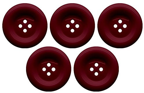 Soul-Cats Knopfset in verschiedenen Farben und Größen Kunststoff bunt, Größe: 30 mm;Farbe: bordeaux