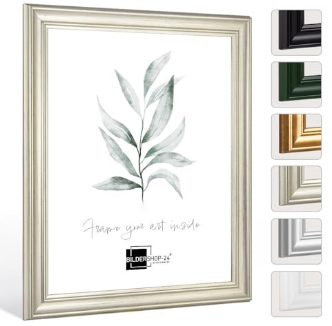 Bilderrahmen Vintage Retro Barockrahmen Athen 40x60cm Silber Antik