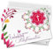10 x Einladungskarten Konfirmation mit Umschlag/Gemalte Blüten Aquarell mit Text/Konfirmationskarten/Einladungen zur Feier
