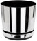KORAD Mirror flower indoor plant pot with saucer plastic gloss modern decorative planter with drainage holes (26 cm - 10.2 inch)