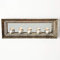 Home Collection Metall Leuchter Wandkerzenleuchter mit Spiegel antikgold L49cm