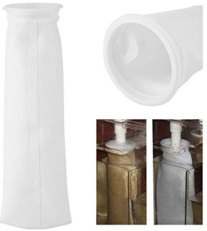 Pssopp Aquarium Filterbeutel Filtersack Aquarium Filtersäcke Netzbeutel Schwammbeutel Wiederverwendbare Aquarium Filtertüten mit Halter für Aquarium Garten Fisch Teich, 40 cm x 10,2 cm