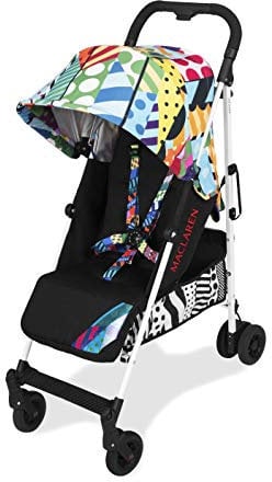 Maclaren - Passeggino Quest Arc Jason Woodside leggero e compatto per bambini fino a 25 kg, cappottina estensibile UPF 50+/impermeabile, seggiolino reclinabile,Parapioggia incluso, Multicolore