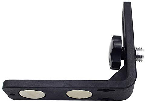 Soporte magnético para nivel, 1,59 cm, imán muy fuerte, en forma de L, para nivel de láser universal Topcon, negro