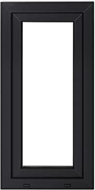 Finestra in plastica di alta qualità Komforta - Finestra da cantina bianco/antracite, 400 x 1100 mm - Finestra per garage/casetta da giardino 400 x 1100 mm, doppio vetro - DIN destra - Funzione anta
