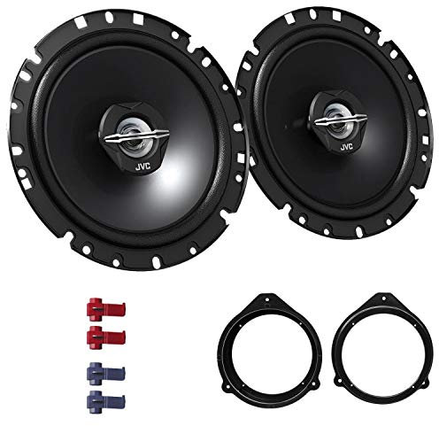 JVC CS-J1720X Lautsprecher mit Einbauset kompatibel mit Audi A4 B6 (8E) 2000-2004 Türen vorne/hinten 600 W 170mm 2 Wege Koax