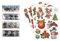 Ideen mit Herz Diamond Painting Sticker | 4 Bogen in DIN A4 | Aufkleber einzeln abziehbar | inkl. Schmucksteine (Winter & Weihnachten)