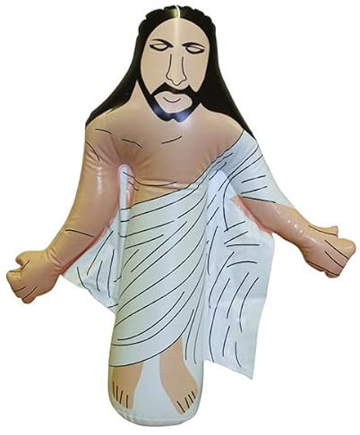 Diabolical Aufblasbarer Jesus – lustige Weihnachts-Wichtelgeschenke für Sie und Ihn, religiöse Geschenke, Party, Festival, Ostergeschenke, christliche Geschenke