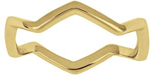 JC Trauringe Damenring Zickzack-Ring 925 Sterling Silber Gelbgold vergoldet Schmuckring 125 321-gelb (60 (Ø 19,1 mm))
