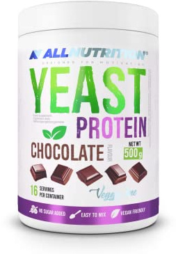 ALLNUTRITION Yeast Protein Powder - Food Supplement for Muscle Mass Gain and Post Workout Recovery - No Added Sugar GMO Free Vegan Friendly High Absorption - 500g Chocolate