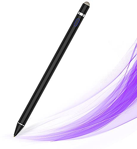 SOCLLLife Stylus Stift für Touchscreens, Hohe Empfindlichkeit Kapazitiver Pencil Active, Kompatibel mit i-Pad/i-Phone/Tablets/Sam-Sung/Lenovo/Huawei Android/iOS (mit Kappe) Schwarz