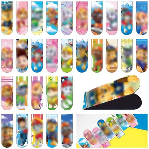 Magnetische Lesezeichen, 30 Stück Magnetlesezeichen Dog Lesezeichen Magnetisch Kinder Niedlichen Lesezeichen für Schüler Lehrer Schule Hause Büro Zubehör
