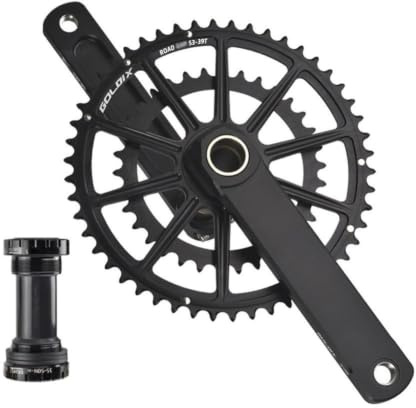 LSRRYD Fahrrad Kurbel Garnitur 165mm 170mm 172.5mm 175mm Hohle Integrierte Crankset 50-34T 52-36T 53-39T for 9/10/11/12 Fach mit Tretlager