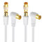Cable Matters Pack de dos cable TV antena coaxial 3m (cable antena macho macho) con ángulo recto de 2 metros en color blanco - 3 metros