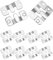 QWORK® 10 Paia Ganci ad Incastro in Acciaio Inossidabile, Ganci per Quadri Muro, Ganci per Appendere Specchi, Connettori per Mobili - 44x19mm