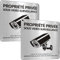 Panneau Propriété Privée Video Surveillance Aluminium 15×15 cm, 2 Pièces Panneau Camera Surveillance Adhesif, Avec Trous Percés