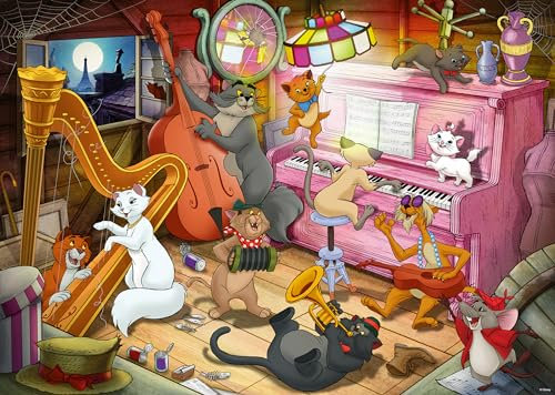 Ravensburger Puzzle 12000753 - Aristocats - 1000 Teile Disney Puzzle für Erwachsene und Kinder ab 14 Jahren