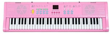 teclado electrónico Teclado Musical De 61 Teclas, Sintetizador Profesional, Mini Piano Para Música De Órgano Electrónico (Color : Pink)