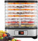 COOCHEER Déshydrateur automatique en acier inoxydable avec 8 compartiments, minuterie et réglage de la température de 35 à 70 °C, sèche-fruits, déshydrateur, sans BPA, argent