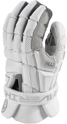 Maverik M6 Lacrosse Gloves (2026) (White, Small 10)