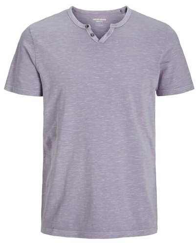 JACK & JONES Jjesplit Neck Tee SS Noos, T-Shirt Uomo, Lavanda Languid, S