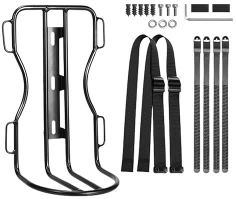 Front Rack- Luggage Touring Carrier Stand | Cycling Equipment Holder | Front Fork Touring Carrier Stand | Black Cycling Stand Footstock for Luggage Picnic Carrier