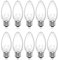 BrightArk Halogen Kerzenlampe E27 42W Leuchtmittel Kerze C35 Dimmbar Warmweiß 2600K 230V Edison Schraube HalogenLampen Klarer Transparenter 300Lm für Schlafzimmer Küche Wohnzimmer, 10 per Pack