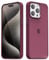 oakxco for iPhone 15 Pro Max Case Clear Hard Shell, Slim Thin Matte Transparent Plastic Cover & Protective Soft Silicone Rubber TPU Bumper, Girly Cute Phone Case for Women Girls, Burgundy Wine