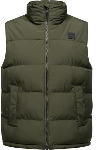 Ragwear Herren warme wasserdichte Winter Weste Steppweste Savan YOUMODO Dark Olive Gr. L