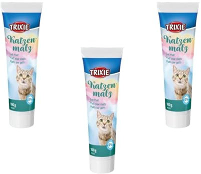 Trixie Cat Malt | Confezione Tripla | 3 x 100 g | Alimento complementare per gatti che può favorire la formazione di boli di pelo | Può aiutare a migliorare la digestione