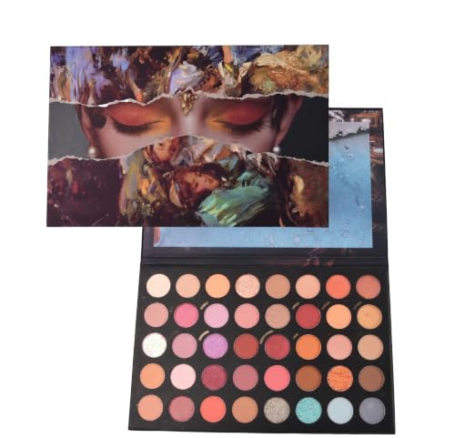 Jinlaili 40 Farben Glitzer Lidschatten Palette, Lidschattenpalette Bunt, Eyeshadow Palette Schimmernde, Glitzer Make-up Palette Langlebig Wasserdicht, Augenpalette, Schminkpalette (C)